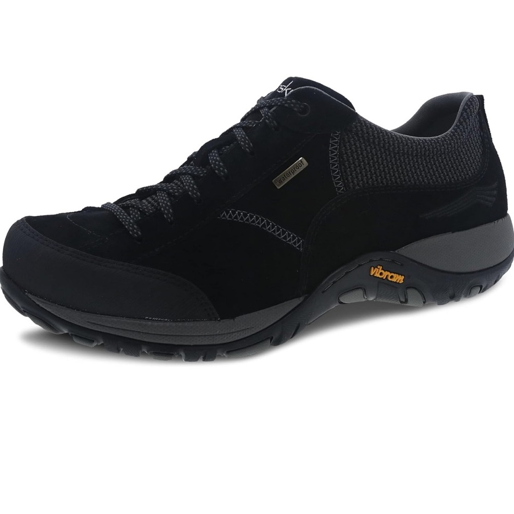 Dansko Black and Gray Athletic Shoes with Suede and Mesh